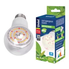 Лампа для растений LED-A60-15W/SPFB/E27/CL PLP30WH Uniel UL-00007405