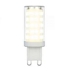 Лампа светодиодная (UL-00006488) Uniel G9 9W 3000K прозрачная LED-JCD-9W/3000K/G9/CL GLZ09TR