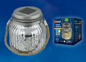 Светильник садовый USL-M-211/GN120 SILVER JAR IP44 солнечная батарея Uniel UL-00003209