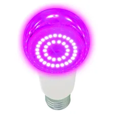 Светодиодная лампа для растений Uniel LED-A60-14W/SPSB/E27/CL PLP30WH, 14 Вт, E27
